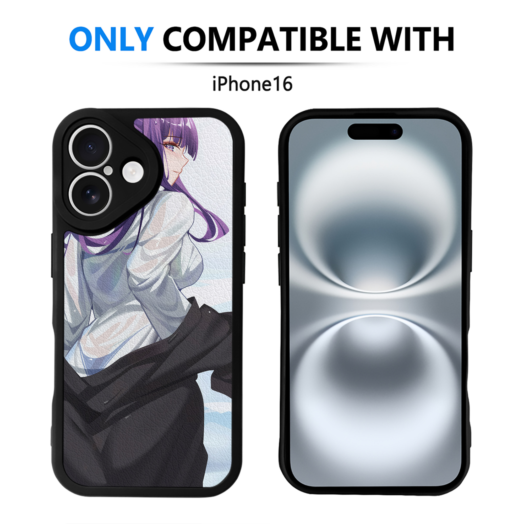 （画像用） 葬送のフリーレン Frieren 【iPhone 16シリーズ対応】シリコンスマホケース（レザー調） 材質：シリコン